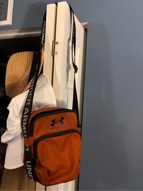 Under Armour Orange Sling Belt Bag with Branded Strap
